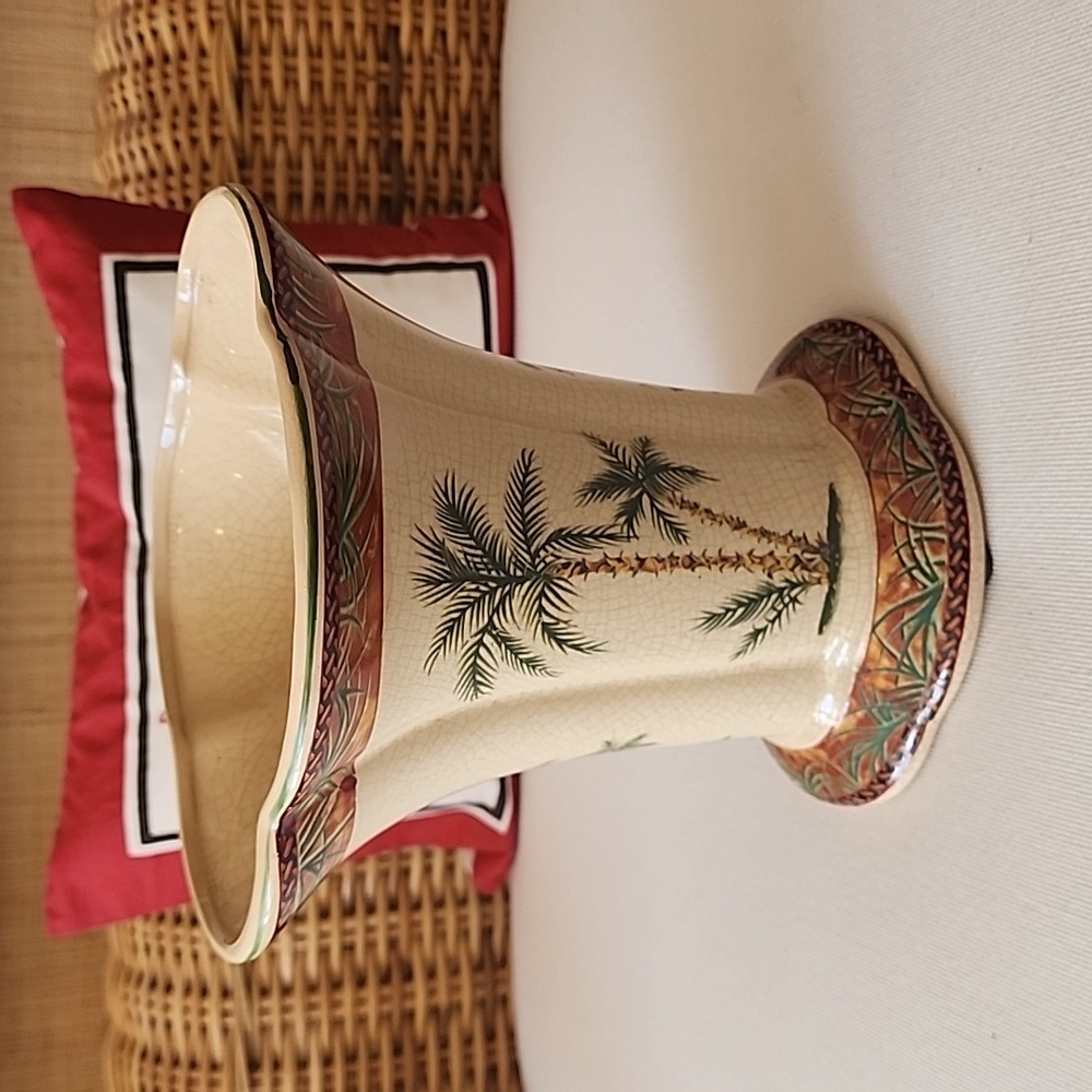 Vintage Palm Tree Vase